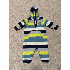 Baby carters hooded fleece romper with dinosaur 12 months